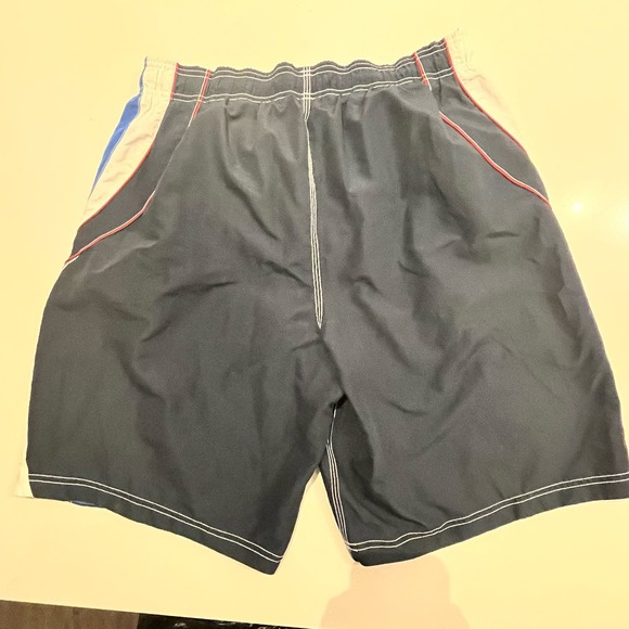 Speedo Mens Size Large Blue, Red, Netted Swimming Trunks Shorts - Picture 11 of 11